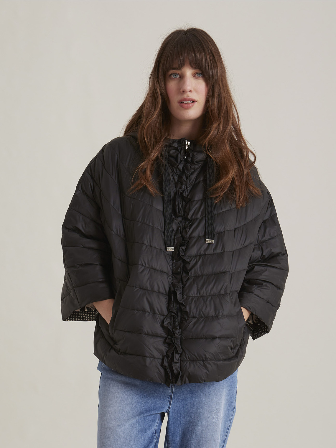cape down jacket