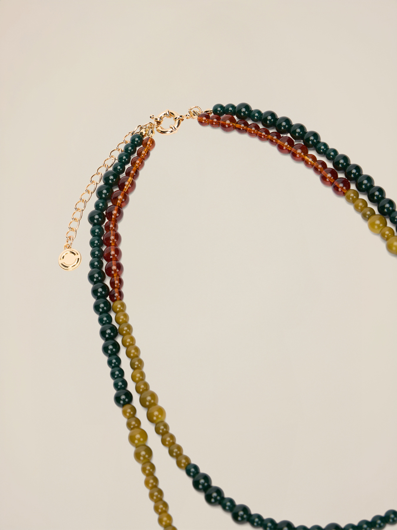 Collana multifilo con pietre e vetri image number 2