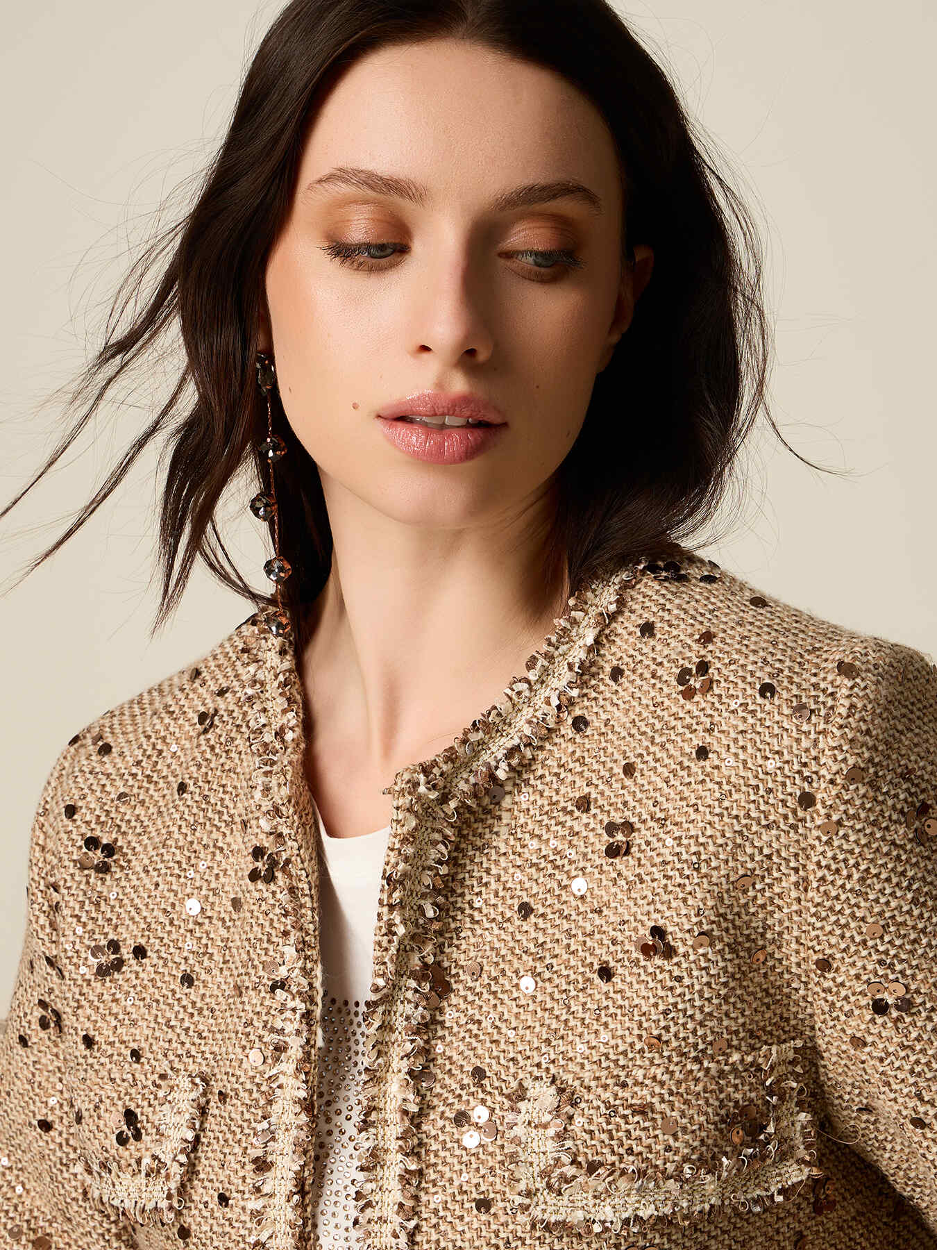 Strukturierte Jacke mit Pailletten image number 2