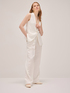 Pantaloni wide leg misto lino image number 0