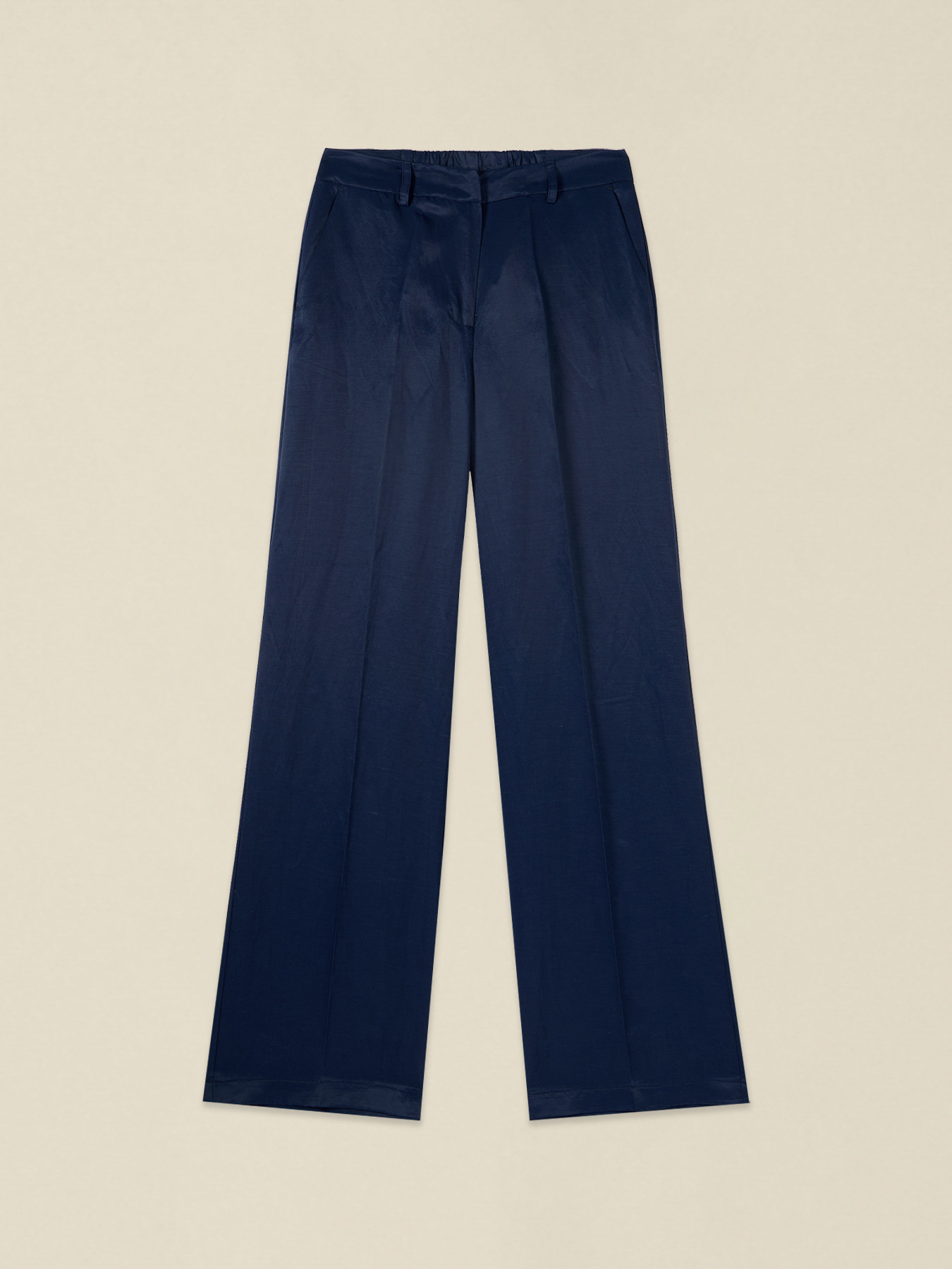 Wide-leg linen blend trousers image number 4