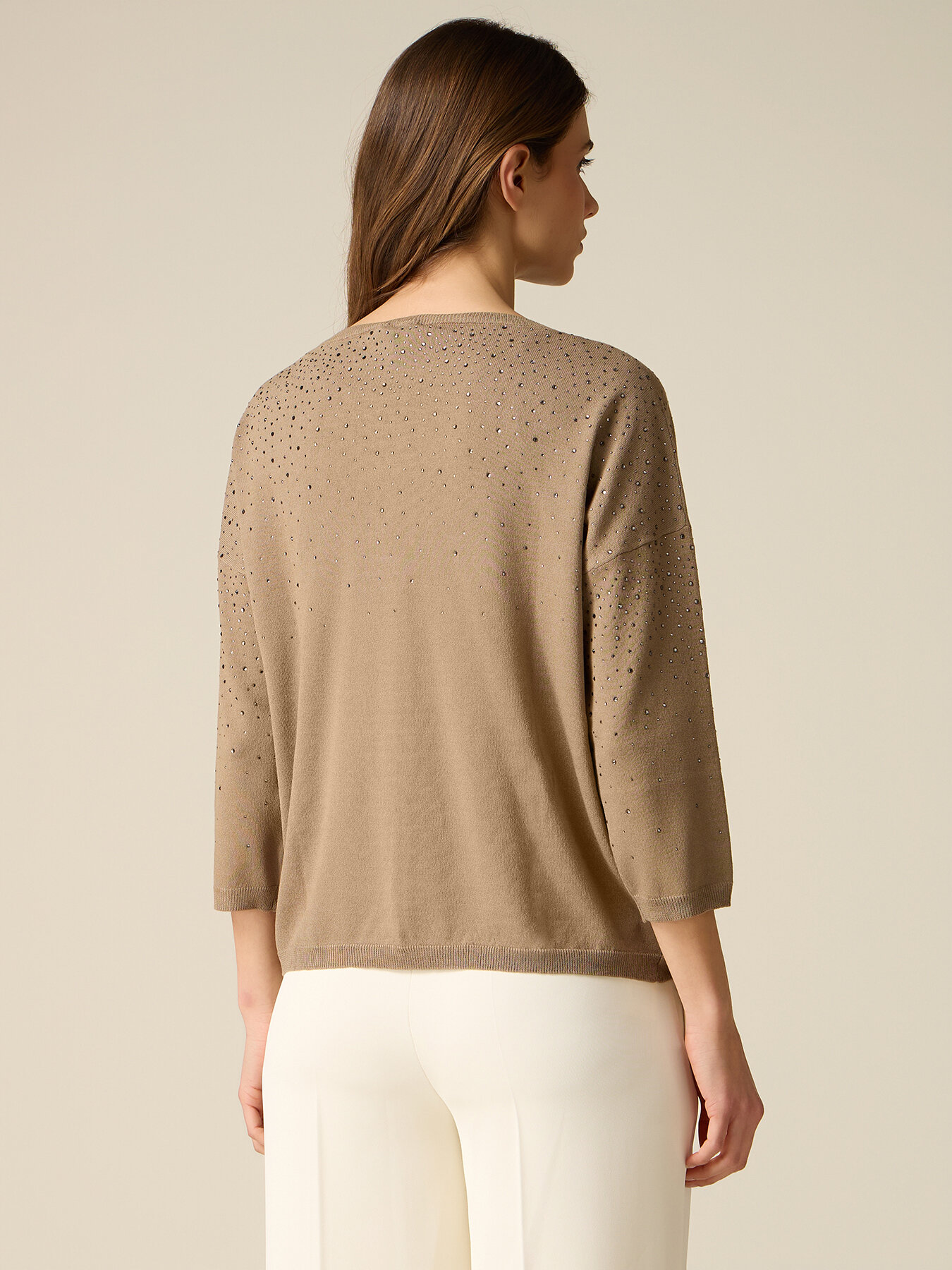 Sweater with micro crystals image number 1