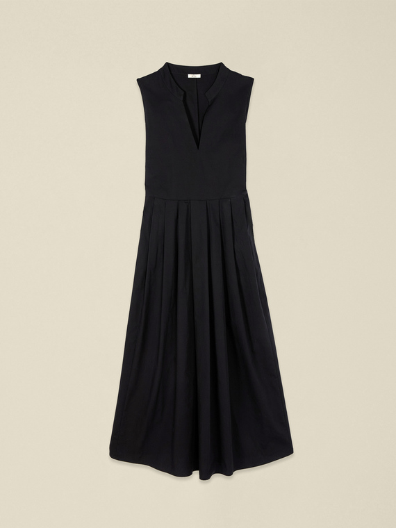 Rochie evazată din poplin de bumbac