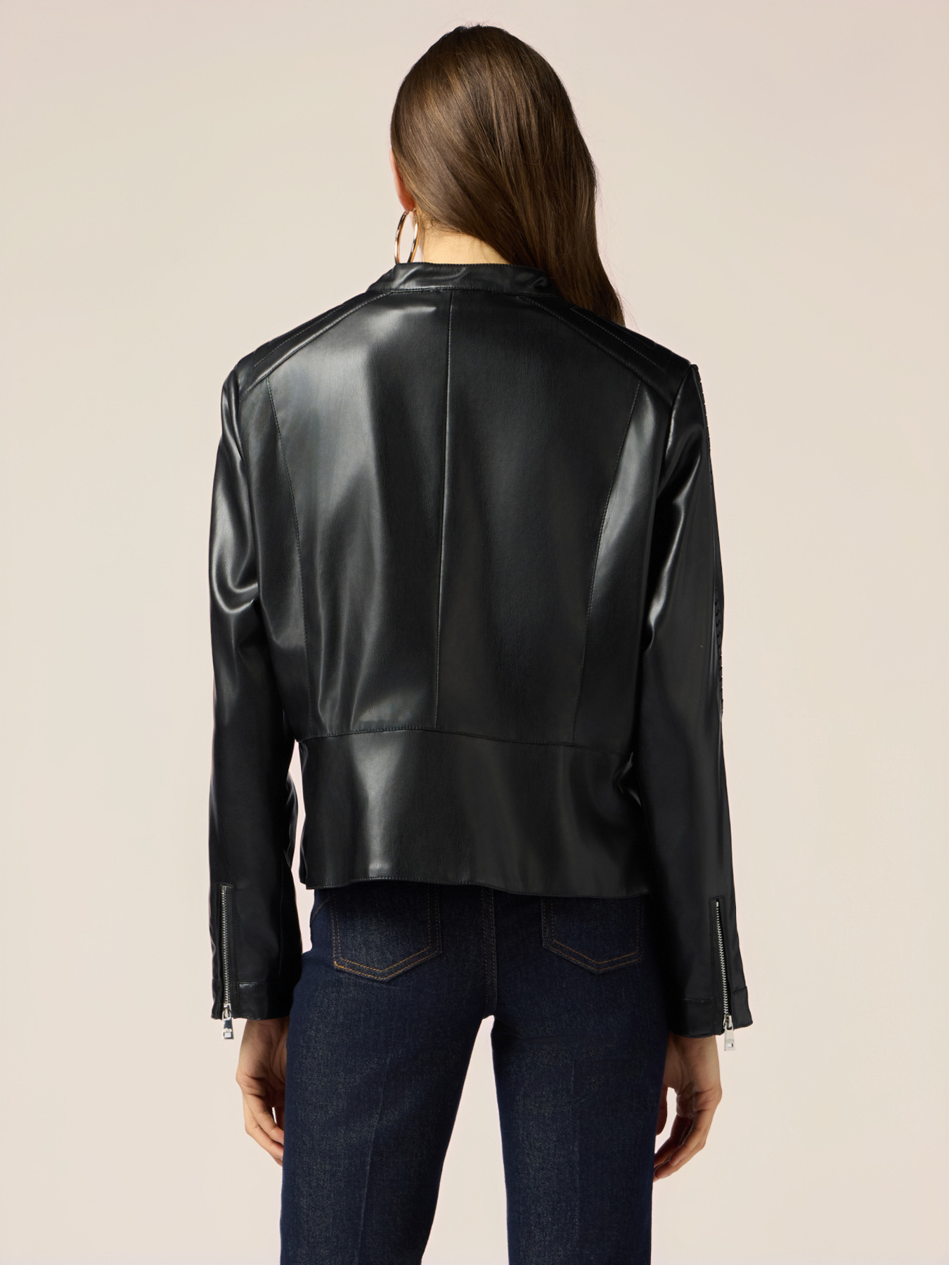 Bikerjacke mit geflochtenen Details image number 1