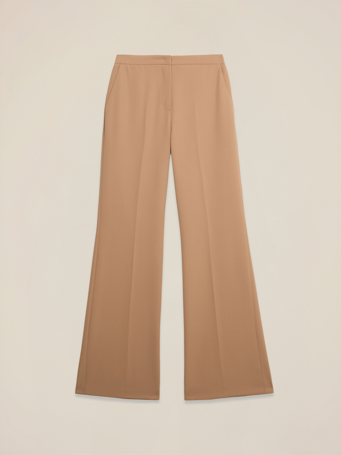 Wide-leg palazzo pants in crepe fabric image number 5