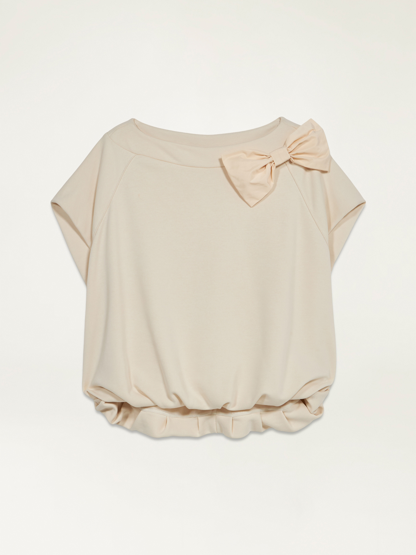 Boxy-Sweatshirt mit Schleifenbrosche image number 3