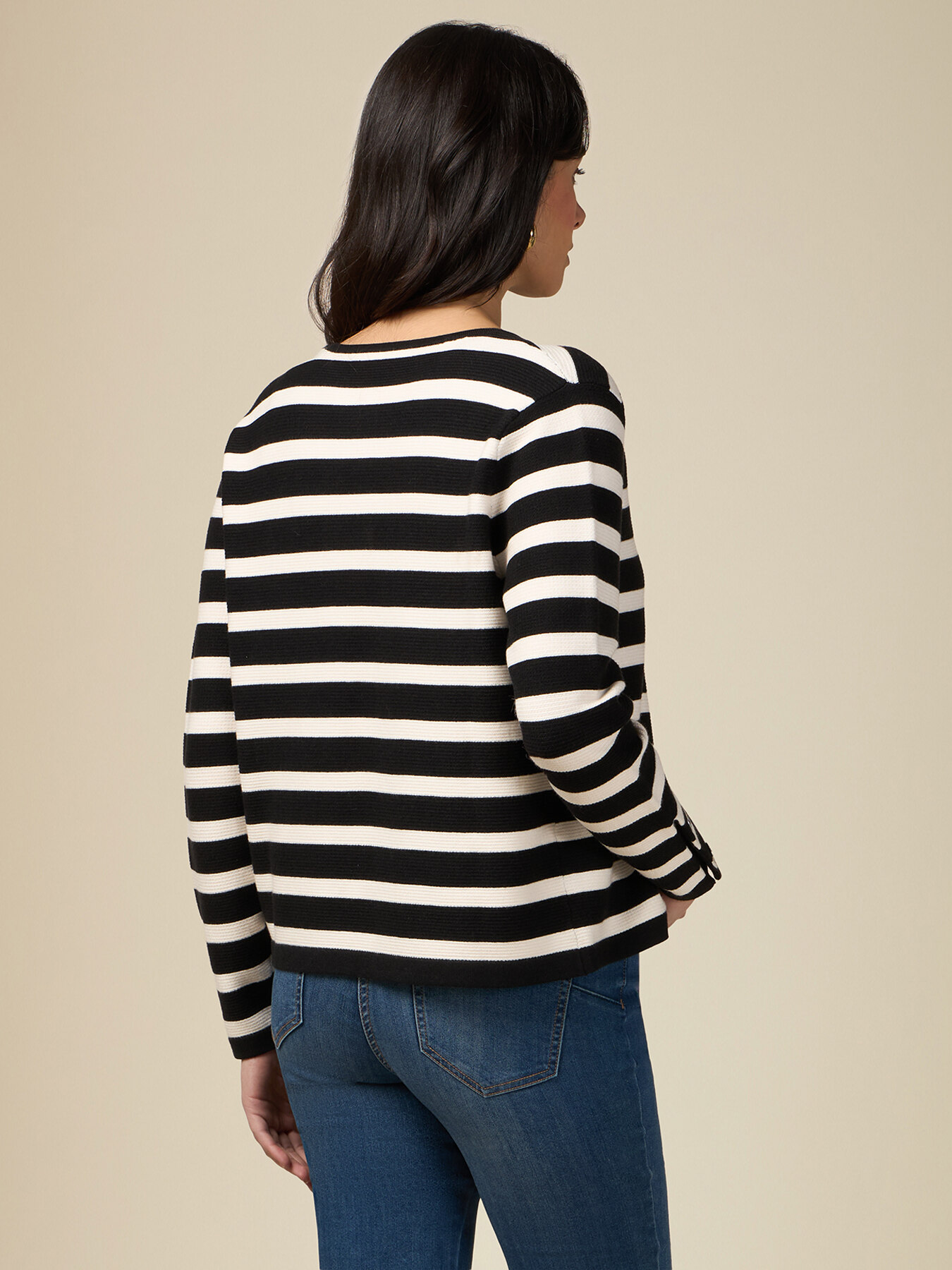 Giacca in maglia a righe image number 1