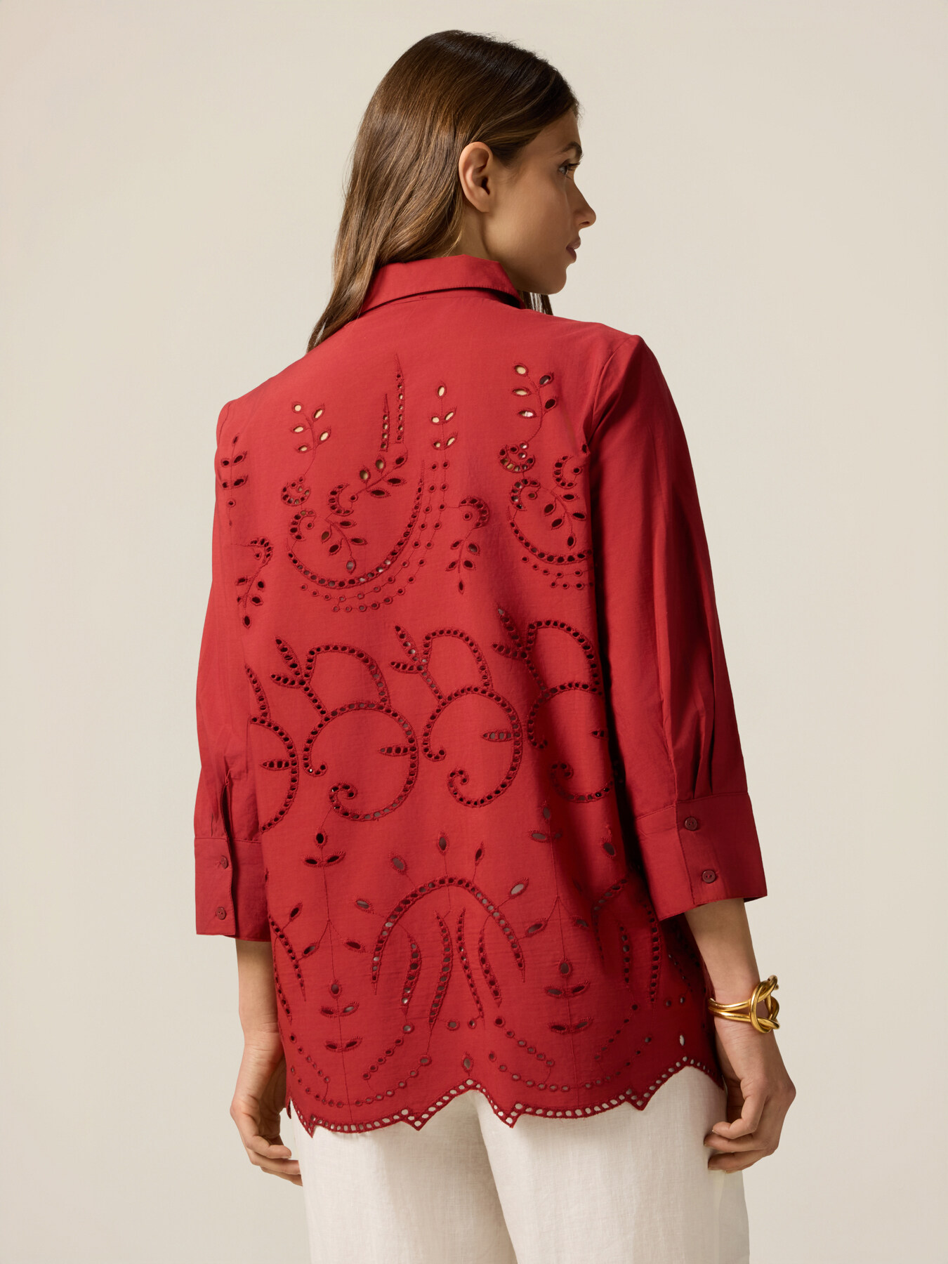Camicia in pizzo sangallo image number 1