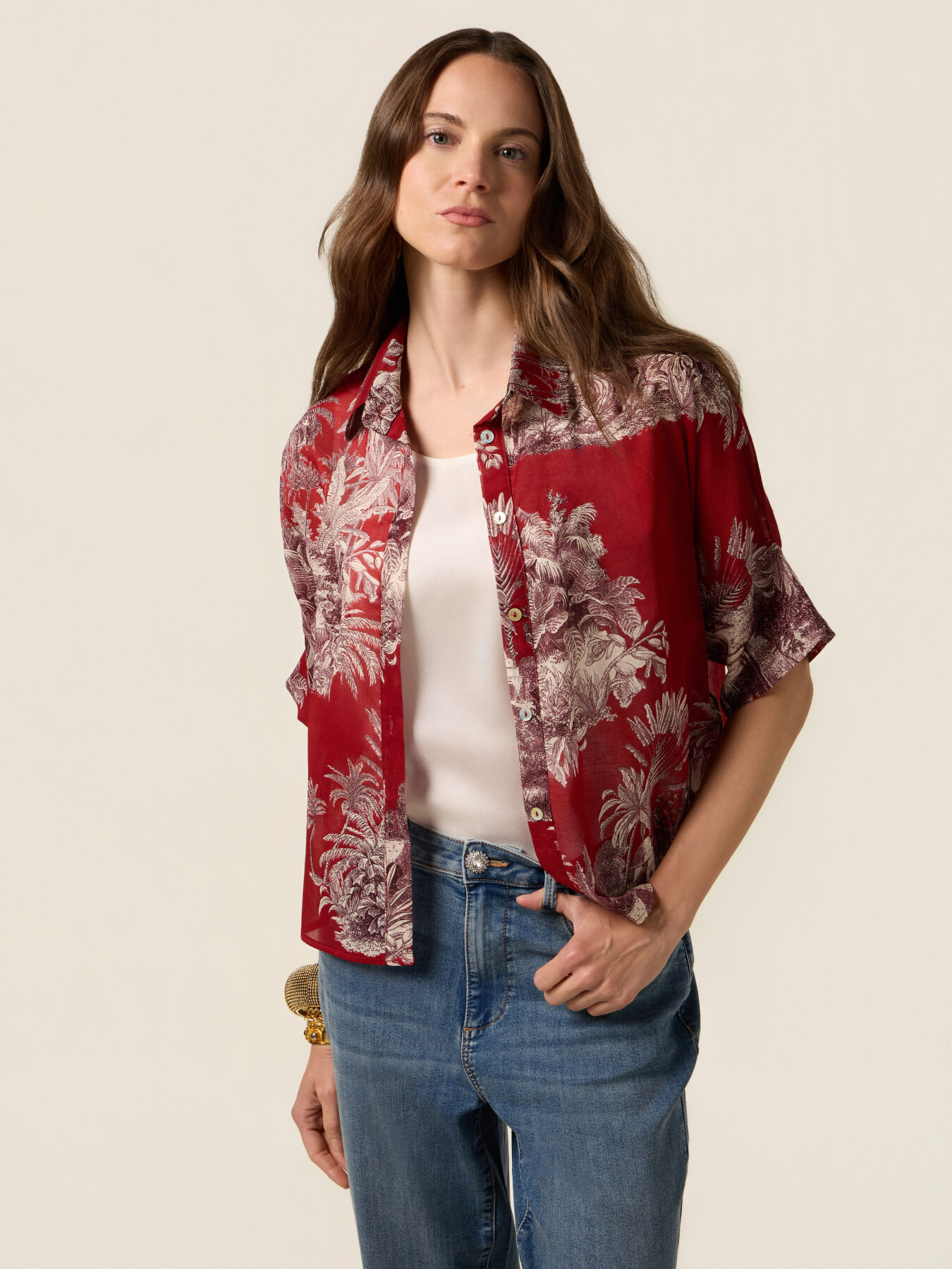 Camicia in mussola fantasia image number 3
