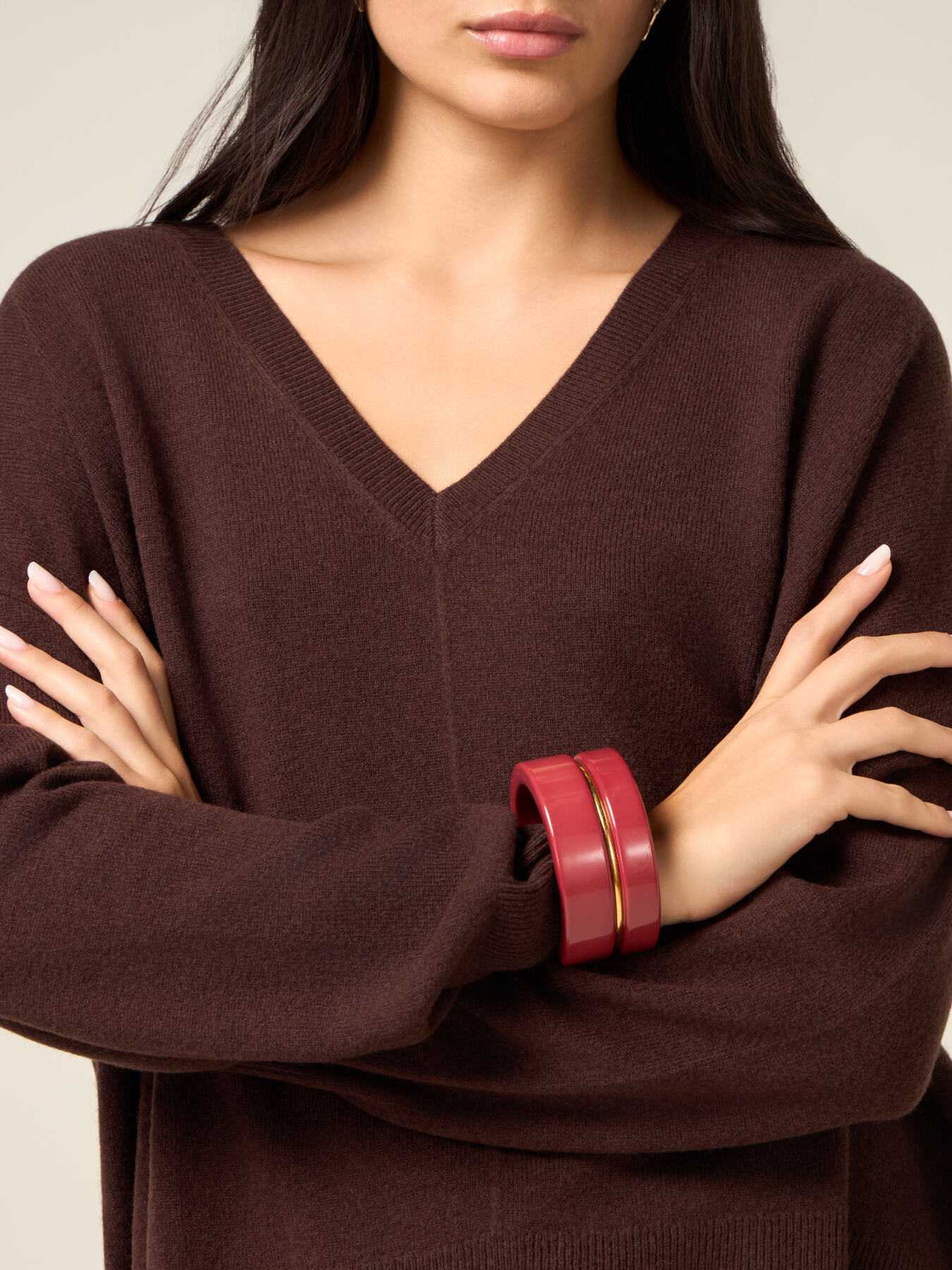 Pure wool sweater with V-neck image number 2