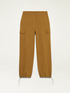 Linen-blend cargo trousers image number 4