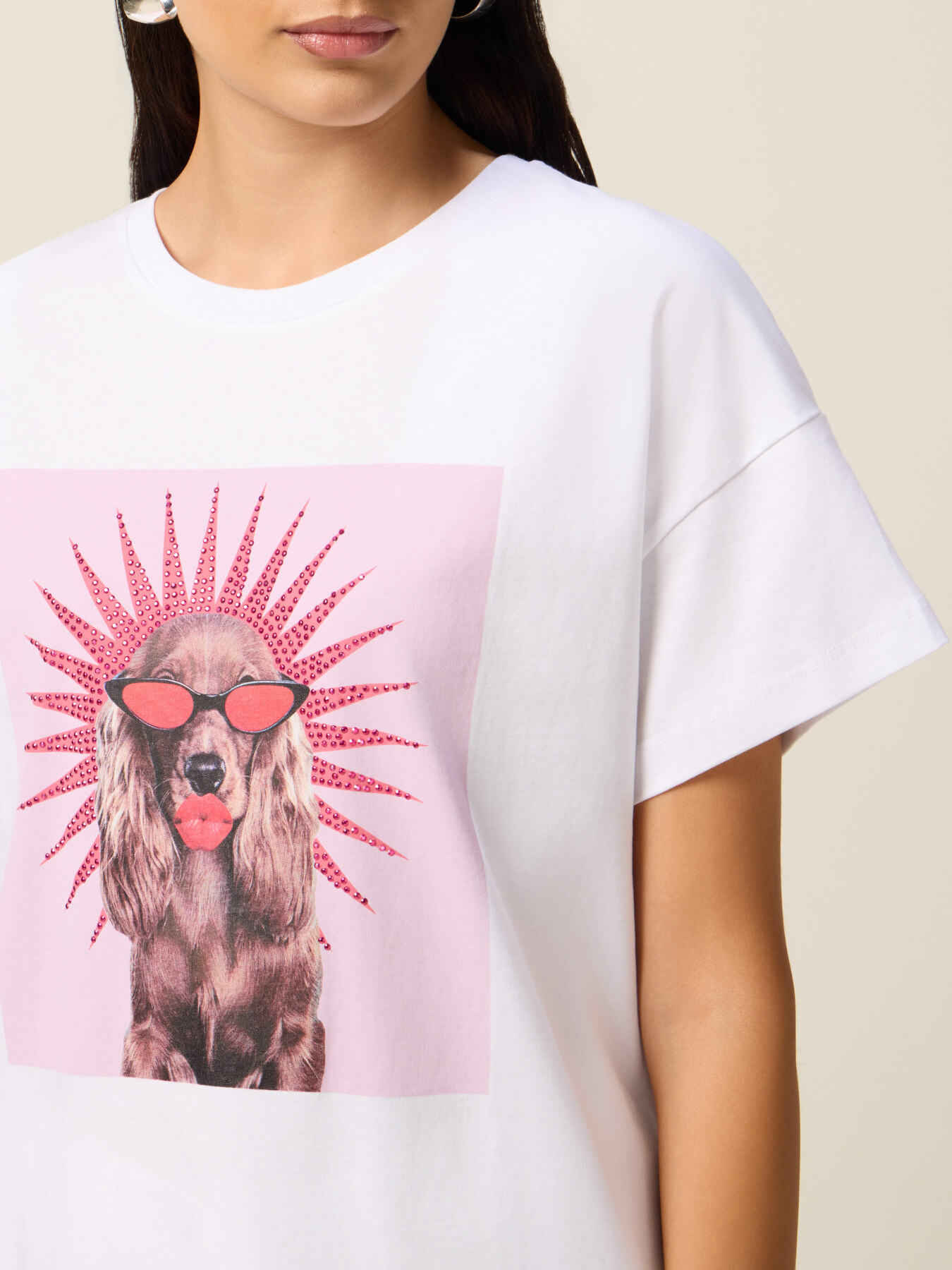 T-shirt en jersey avec impression et applications image number 2