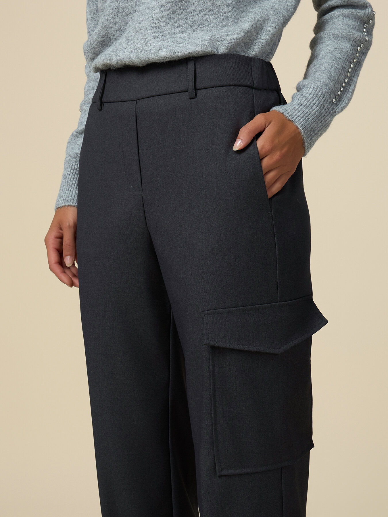Flannel cargo joggers image number 2