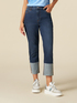 Eco-friendly cropped jeans with oversized turn-ups image number 3