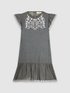 Vestito in chambray con ricami image number 3