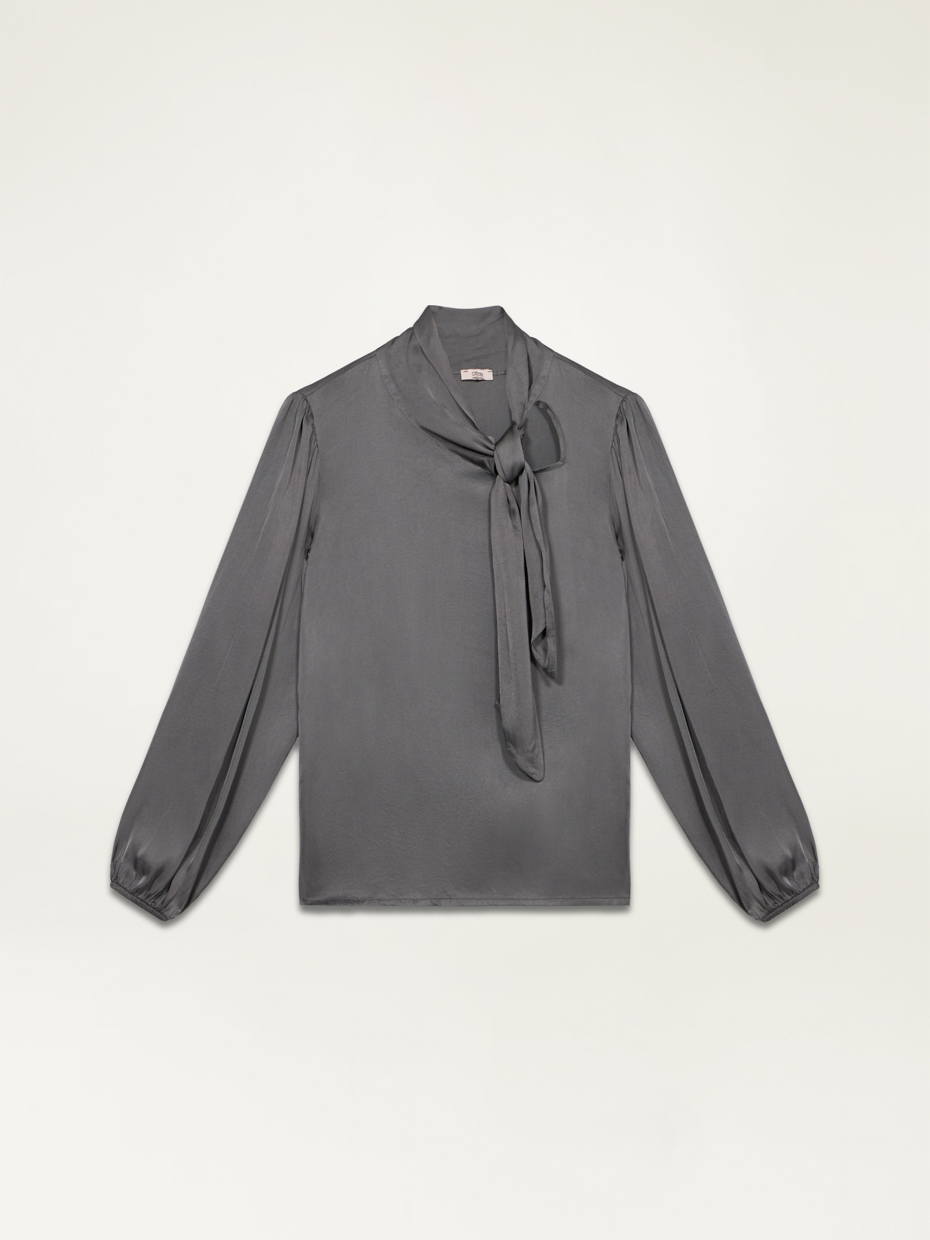 Blusa in raso con fiocco image number 3