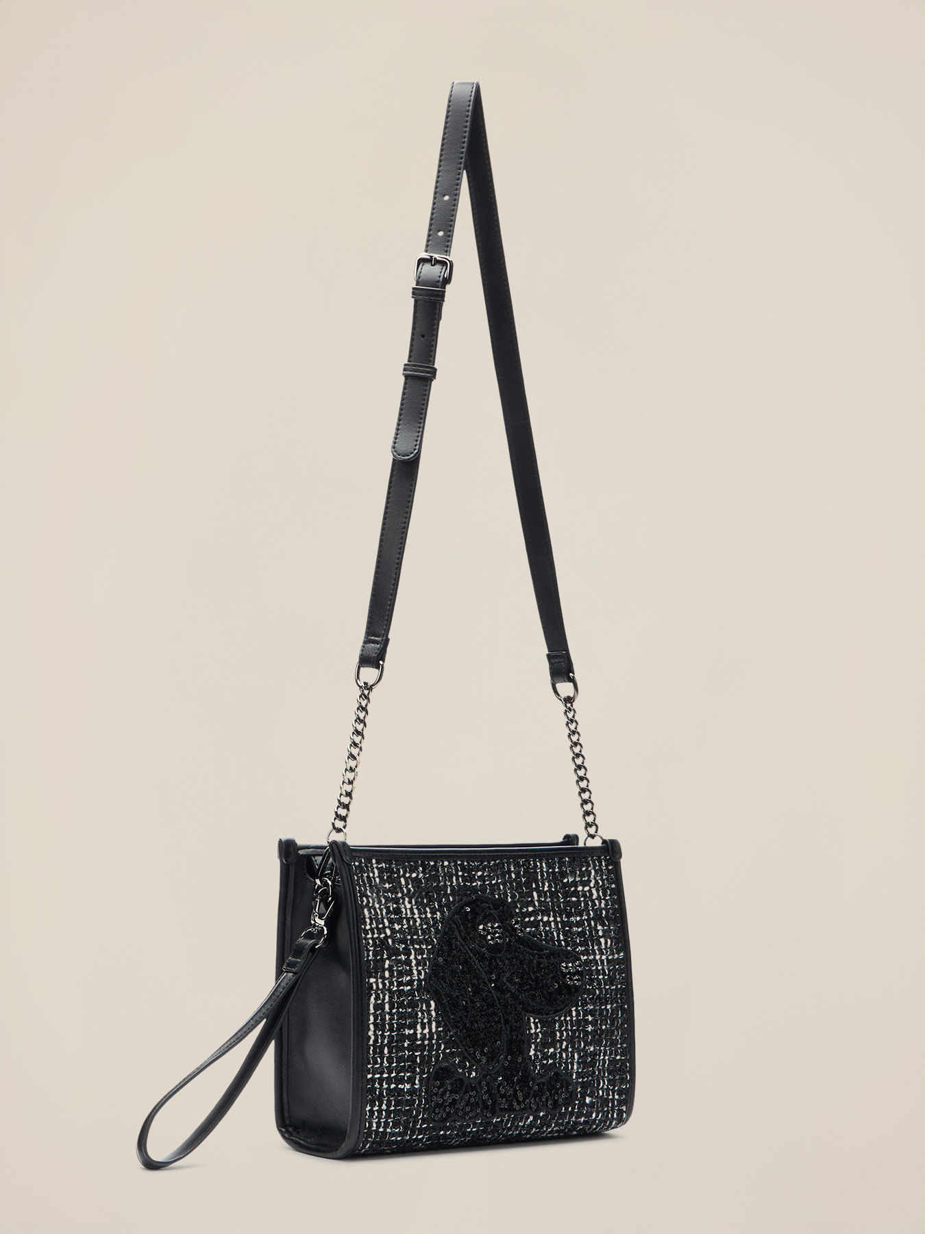 Tweed shopper with patches image number 3