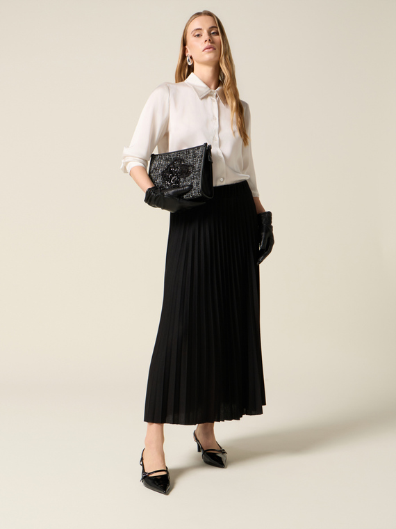 Long pleated skirt