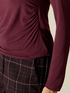 V-neck cashmere blend t-shirt image number 2