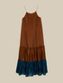 Colour-Block-Kleid aus Musselin image number 3