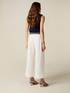 Pantalon palazzo court avec ajours image number 1