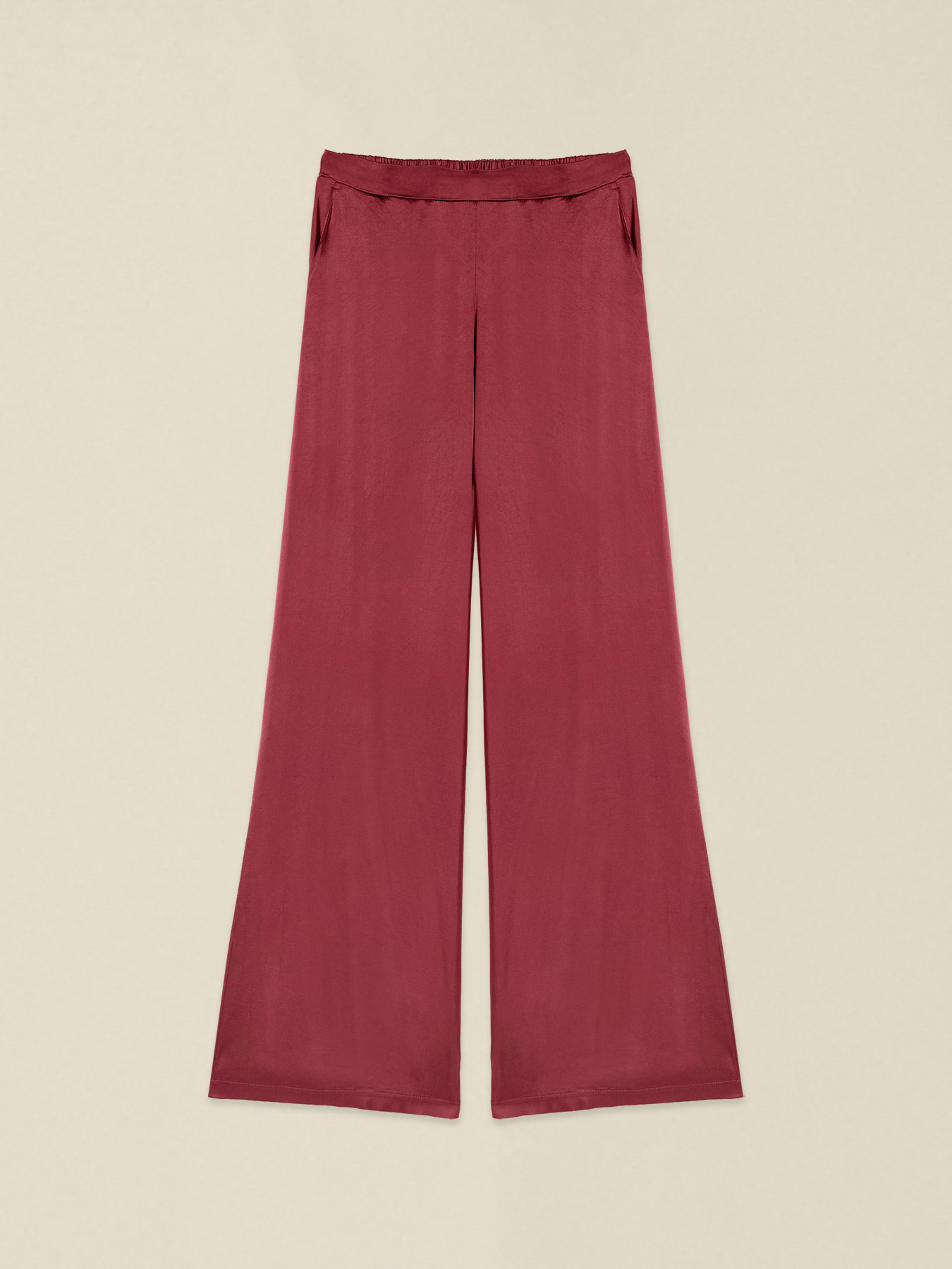 Palazzo-Hose aus Viskose-Satin image number 4