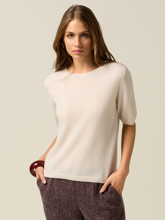 Pure cashmere crew neck sweater