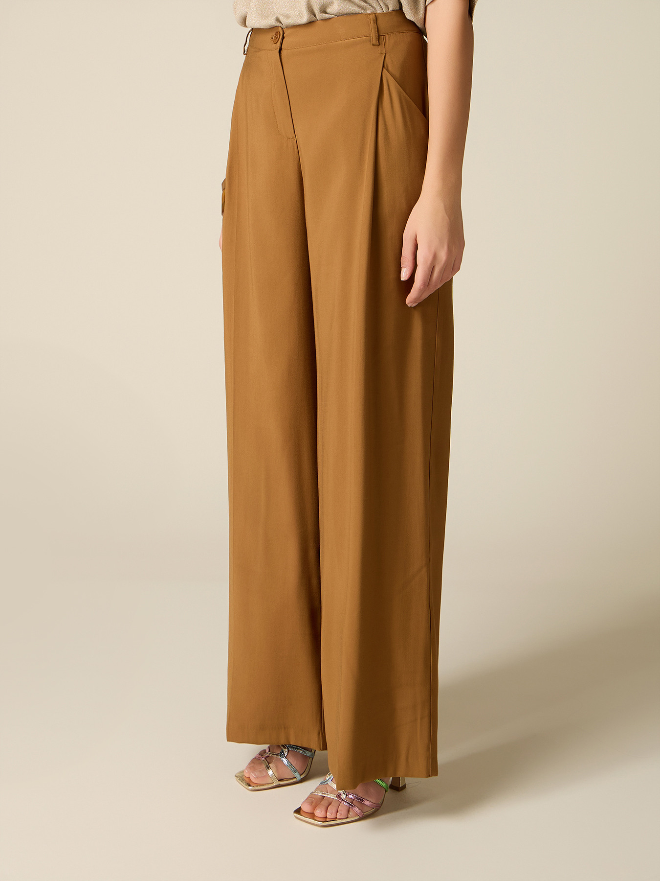 Viscose blend palazzo pants image number 3