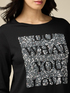 T-shirt with sequin lettering image number 2