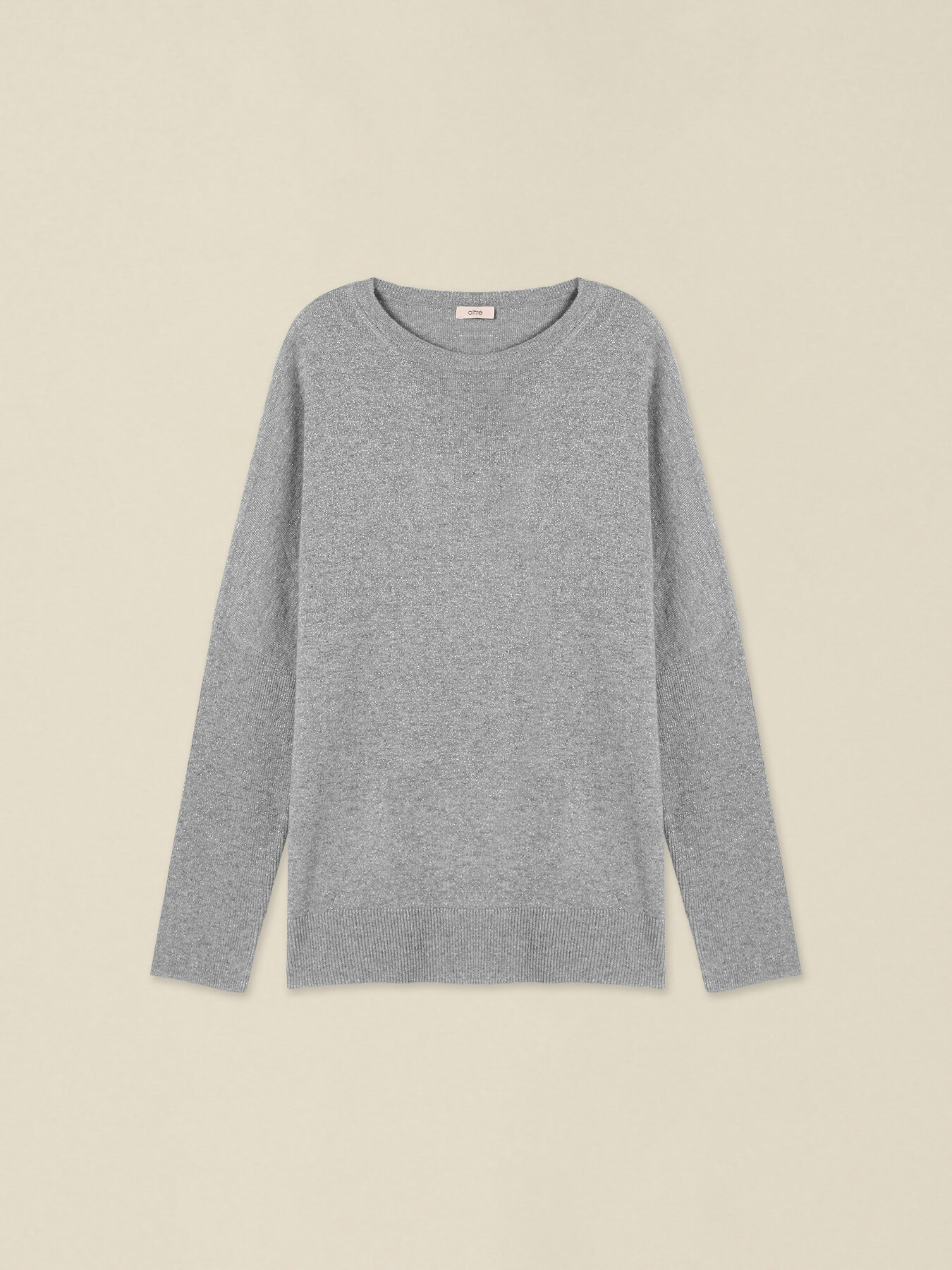 Oversized lurex wool-blend sweater image number 3