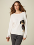 Jacquard-pattern sweater with stud embellishments image number 0