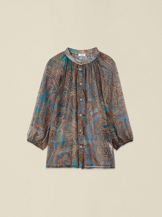 Camicia in georgette fantasia
