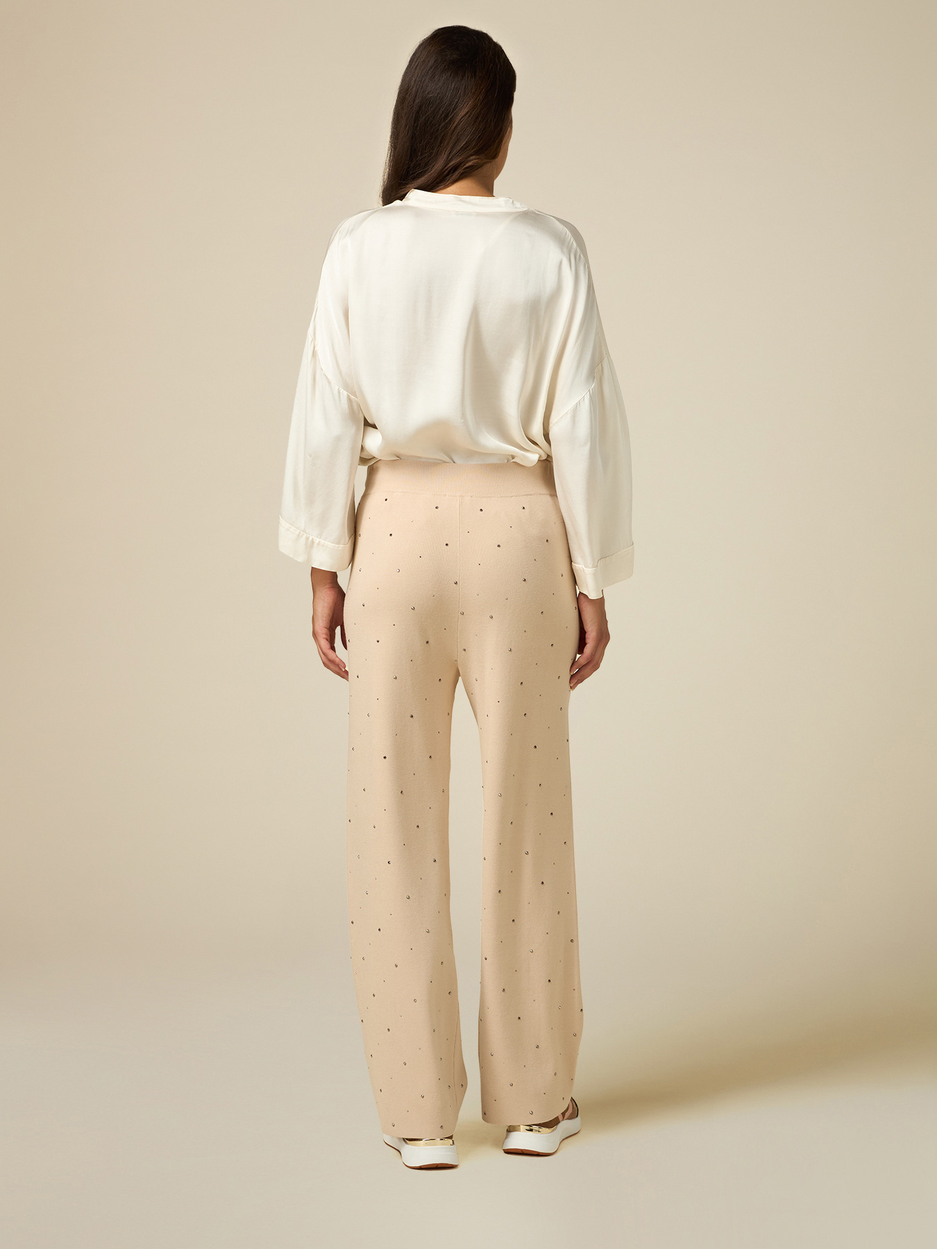 Knit trousers with studs image number 1