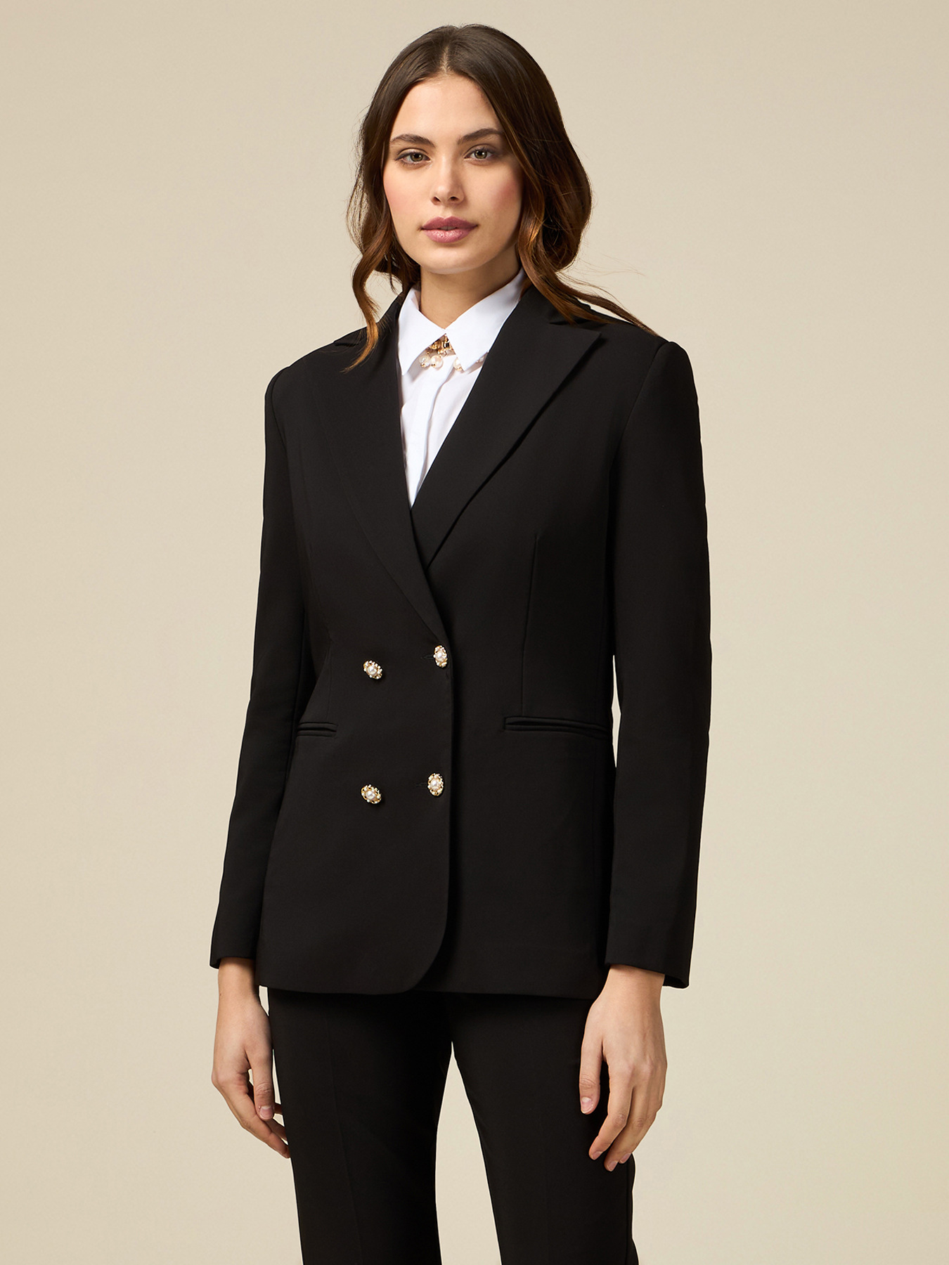 Blazer with jewel buttons image number 0