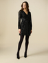 Short sequin dress with long-sleeves image number 0