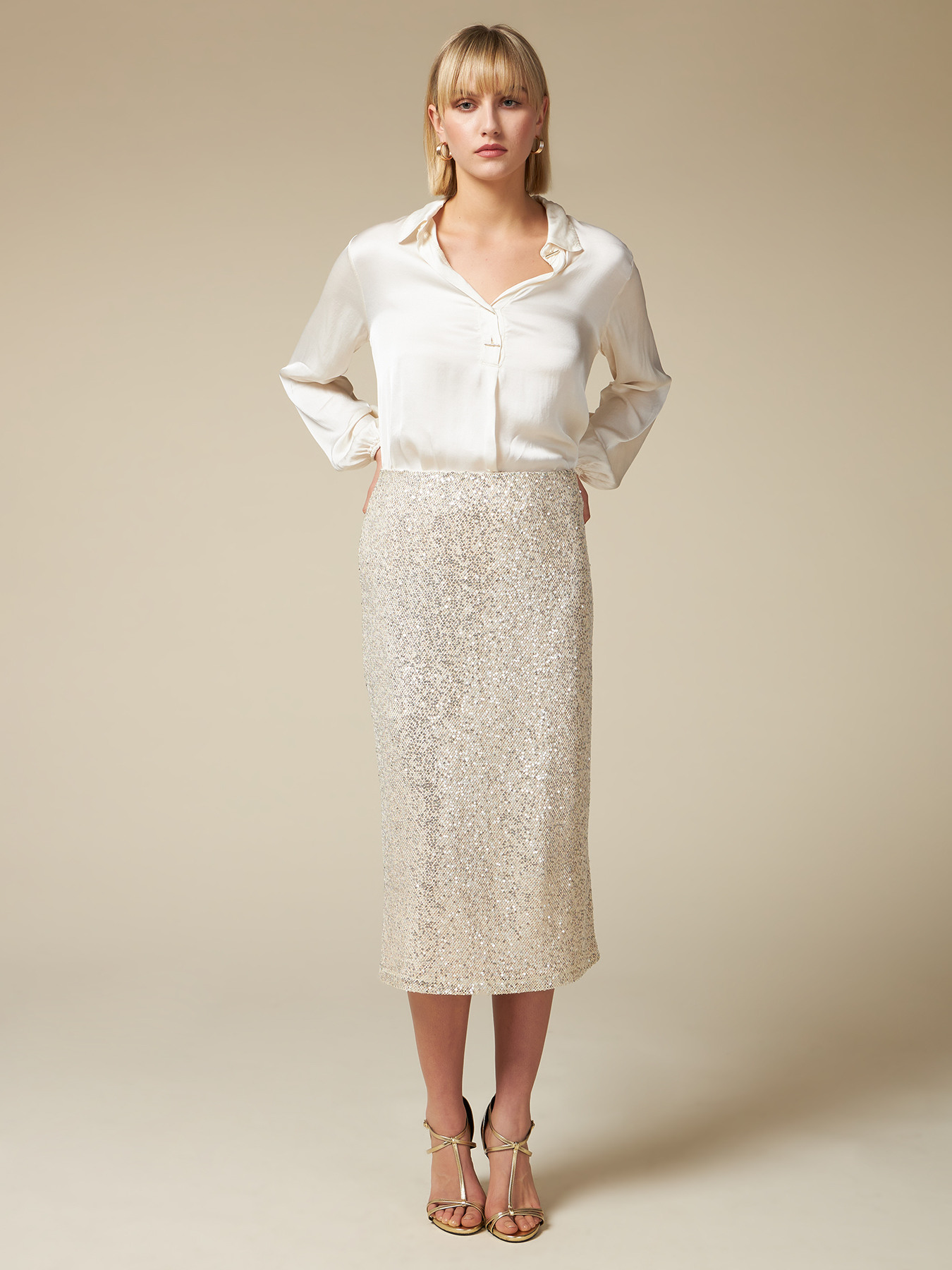 Gonna tubino in paillettes image number 3