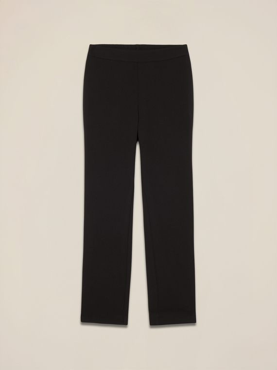 Pantaloni joggers din țesătură scuba cr&ecirc;pe