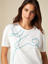 T-shirt con ricamo di perline e borchie image number 2
