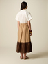 Long color block dress image number 1