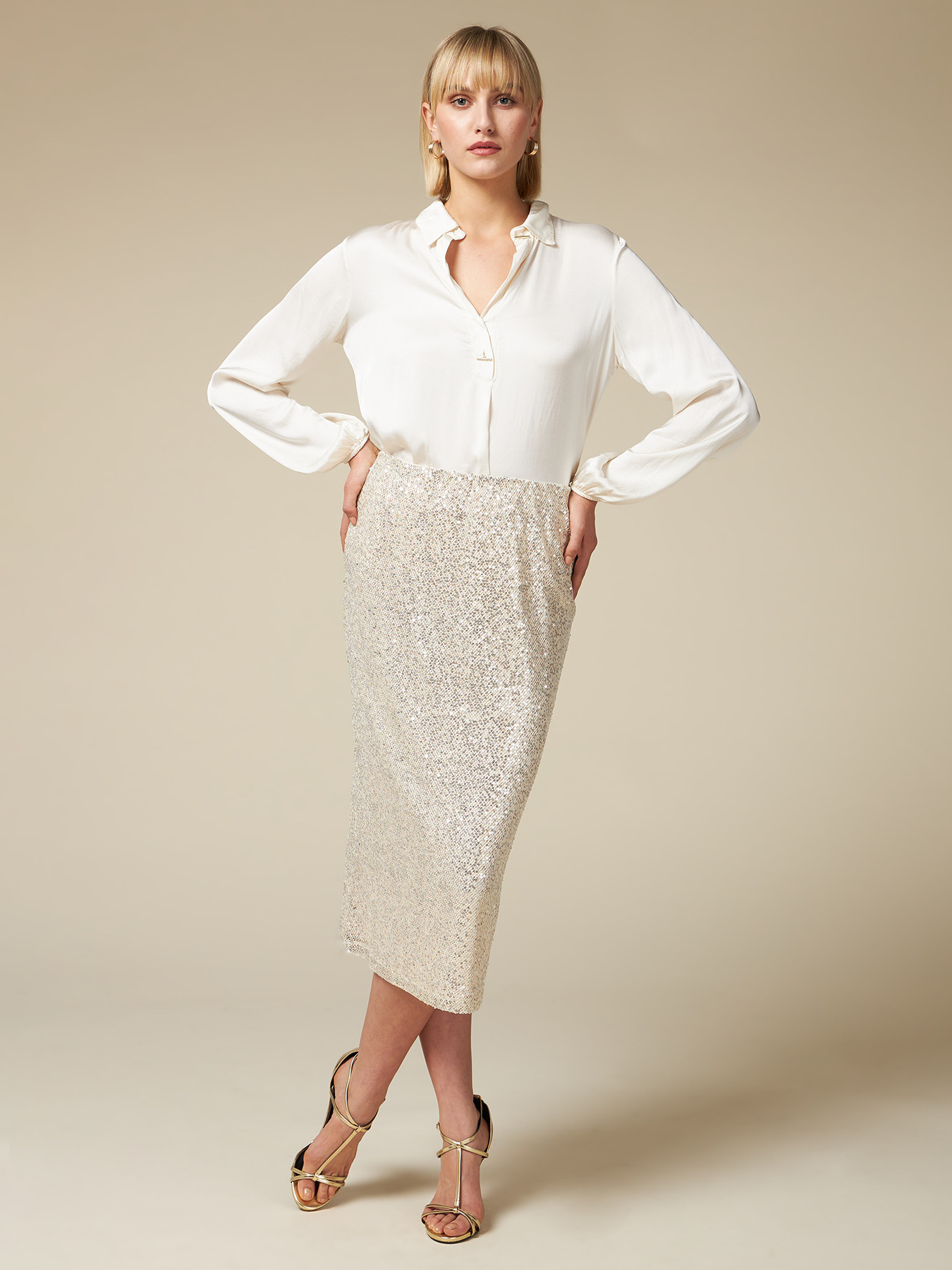 Gonna tubino in paillettes image number 0