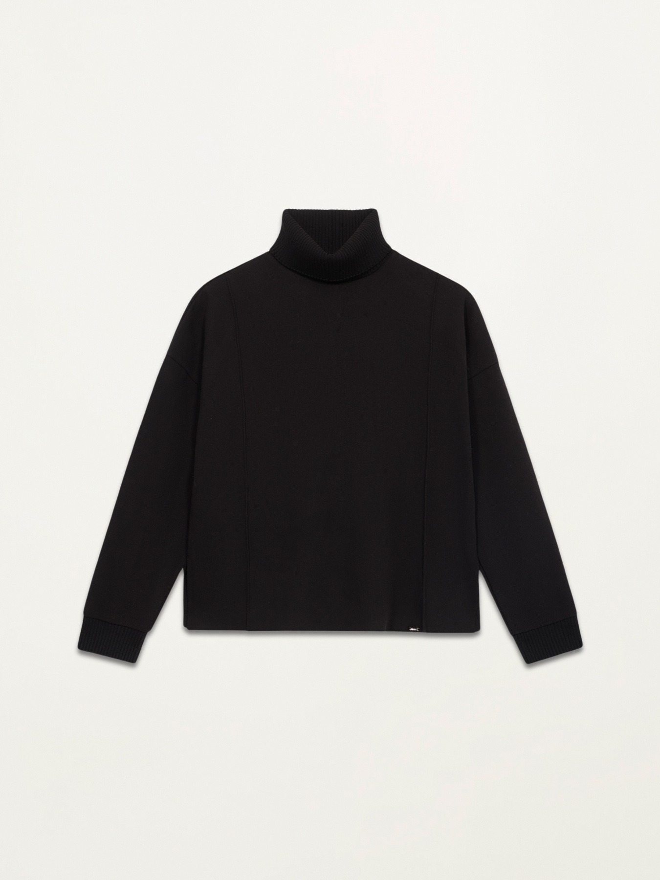 Turtleneck sweatshirt with tricot effect image number 3
