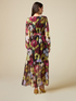 Gemustertes langes Kleid aus Seidengemisch image number 1