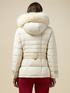 Fitted down jacket with furry edge and inserts image number 1
