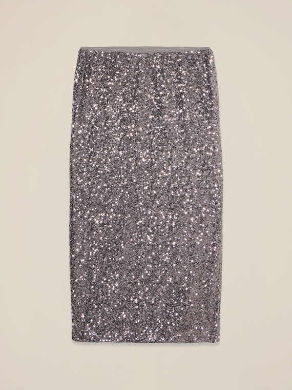 Sequined tube skirt