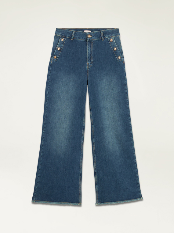 Eco friendly wide cropped jeans
