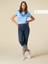 Eco-friendly cropped jeans with oversized turn-ups image number 0