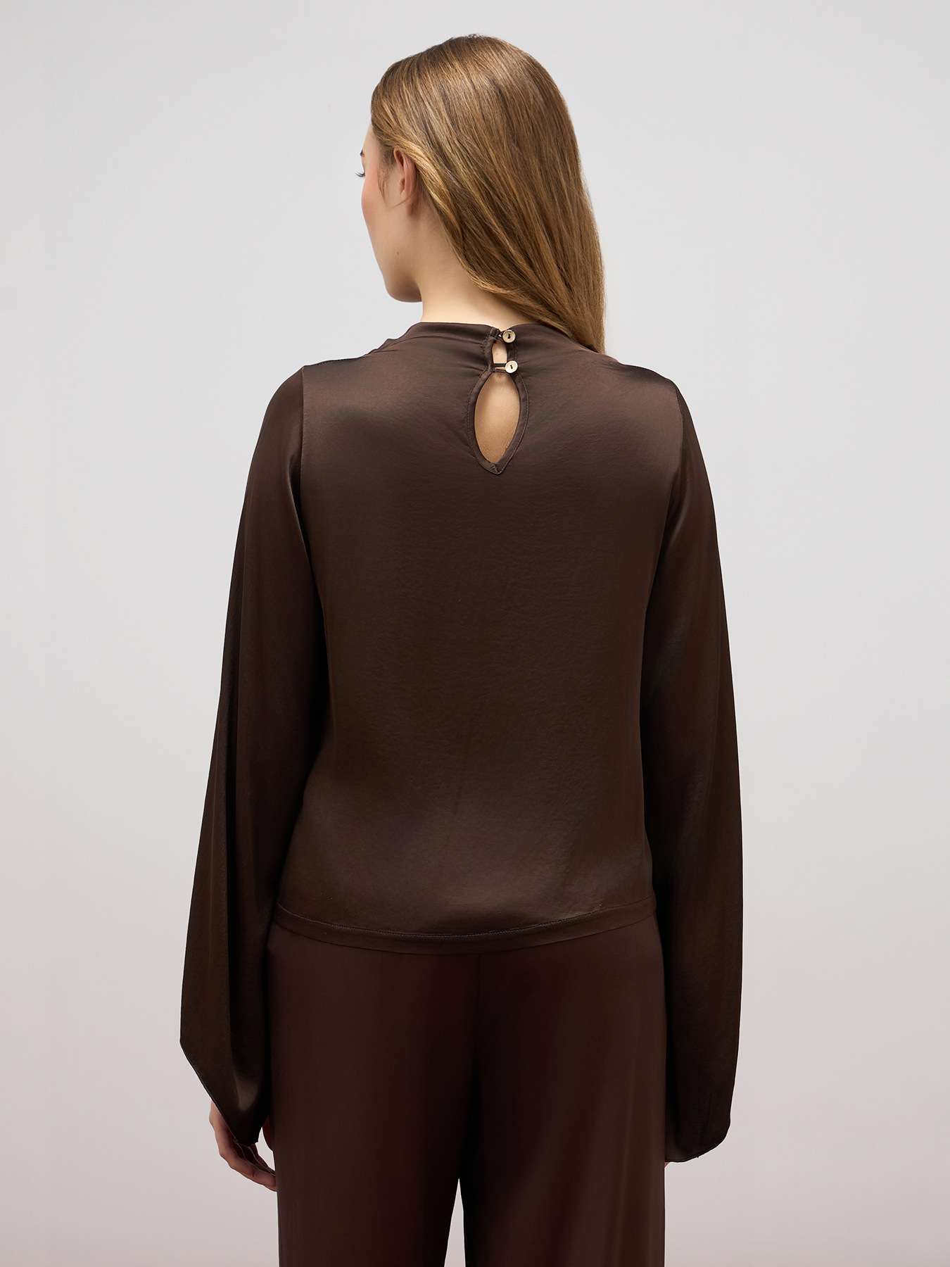 Satinbluse mit weiten &Auml;rmeln image number 1