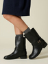 Biker boots with strap and metal buckle image number 0