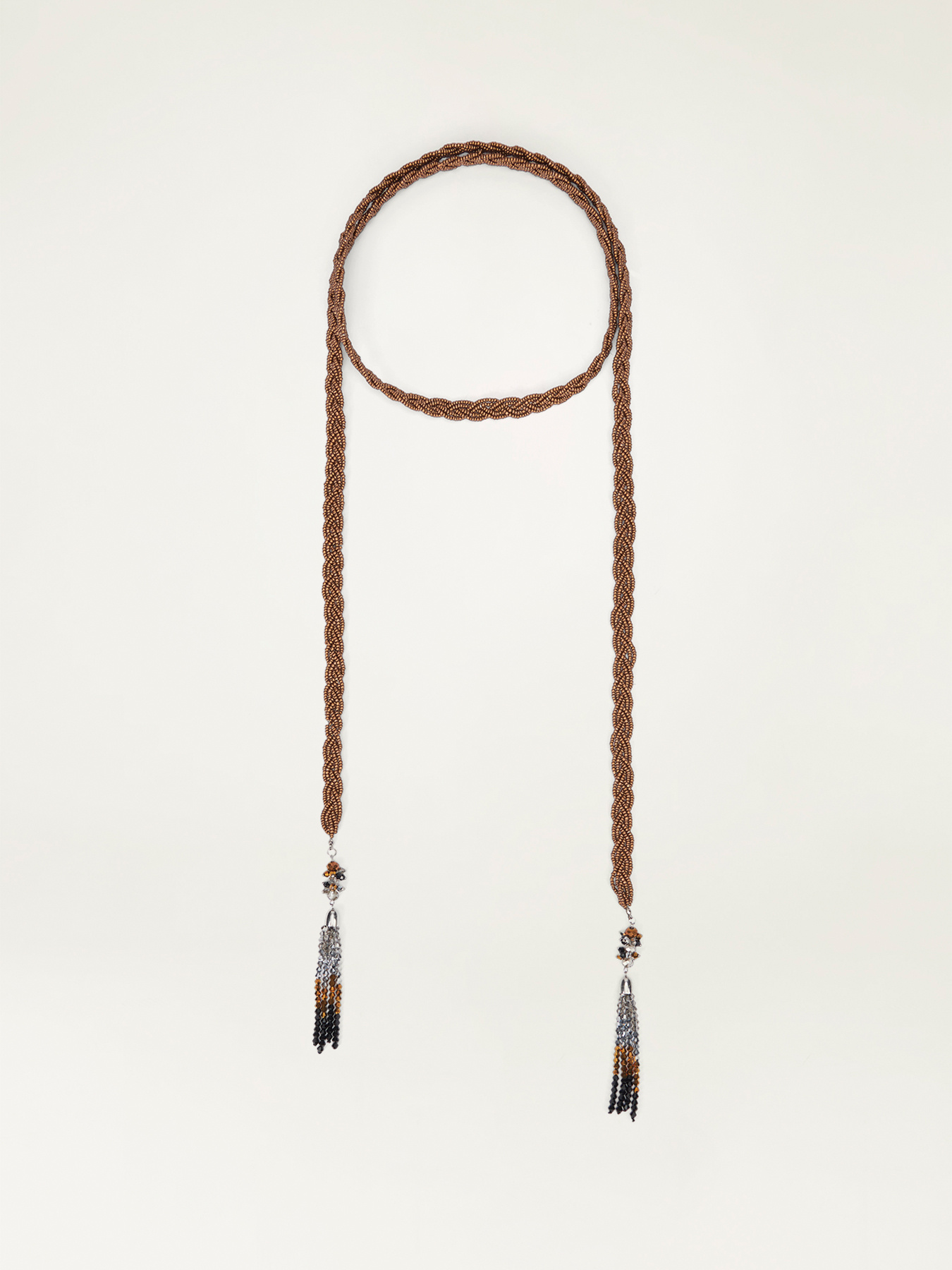 Geflochtener G&uuml;rtel mit Perlen image number 1