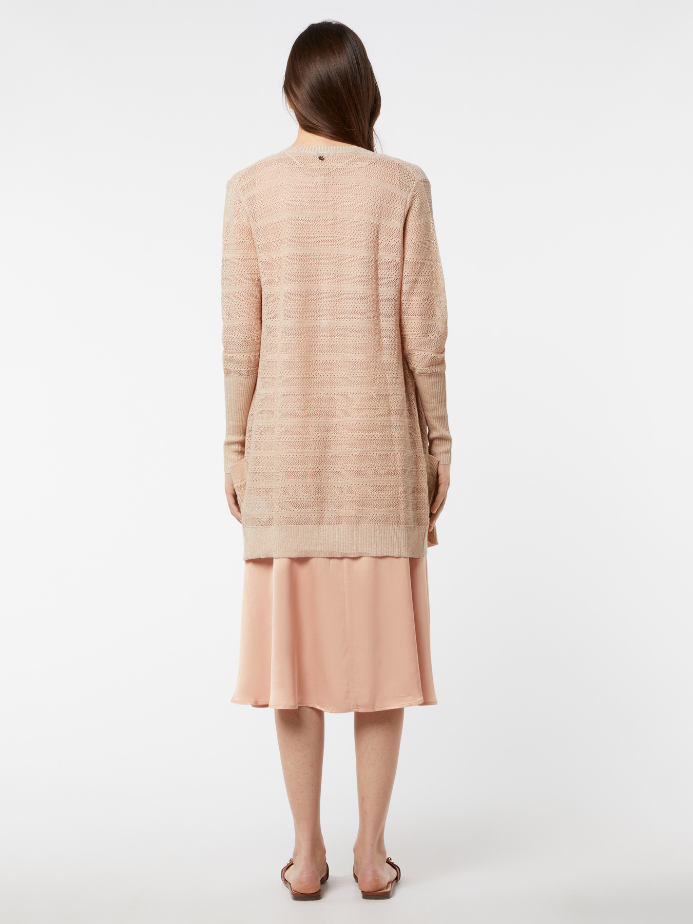 Langer Cardigan mit Lochmuster image number 1